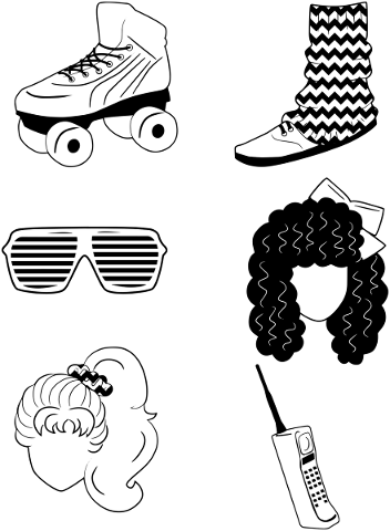 retro-eighties-line-art-1980s-5497916