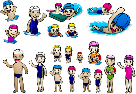kawaii-people-swimming-4299929