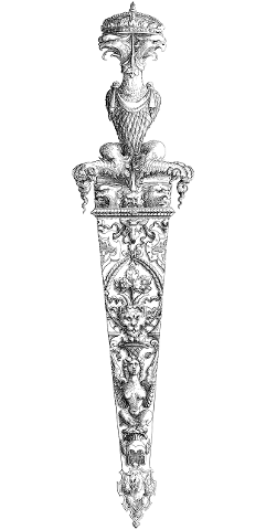 dagger-ornate-line-art-knife-4012444