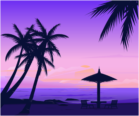 beach-tropical-sunset-coconut-tree-4414915