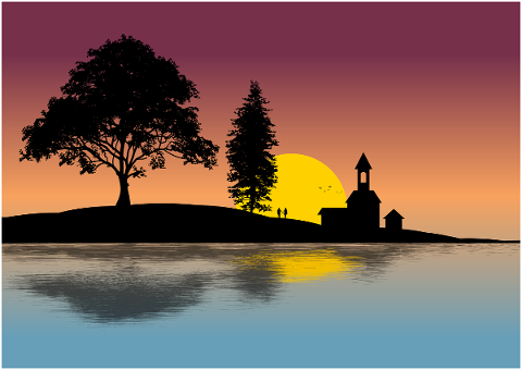 lake-couple-silhouette-sunset-5717878