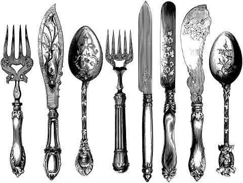 vintage-cutlery-line-art-spoon-4283035