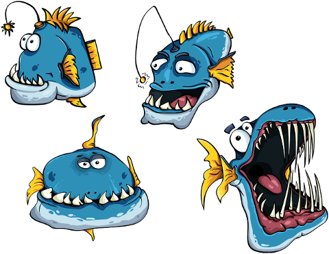 fish-toothy-jaw-cartoon-set-blue-4209570