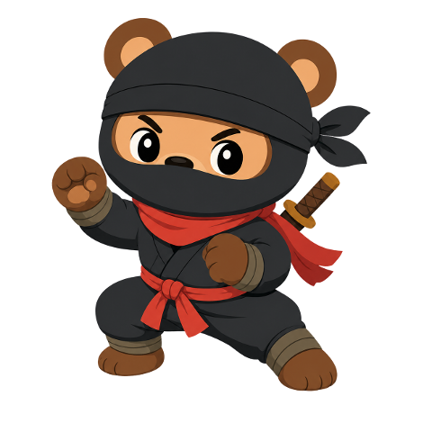 ninja-bear-mascot-cute-10301483