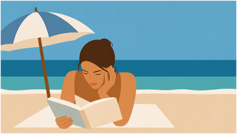 woman-reading-book-beach-umbrella-10250342