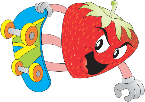 strawberry-skateboarder-skateboard-6908881