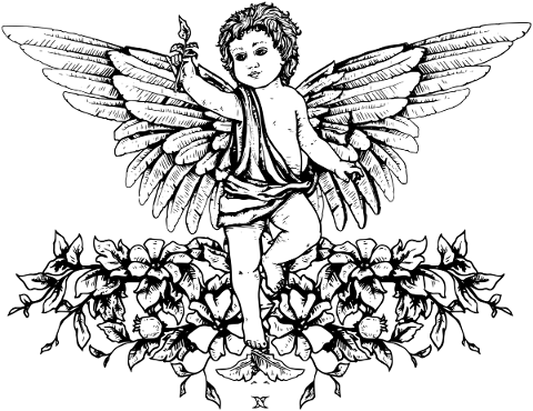 angel-line-art-angel-vintage-cherub-5334868