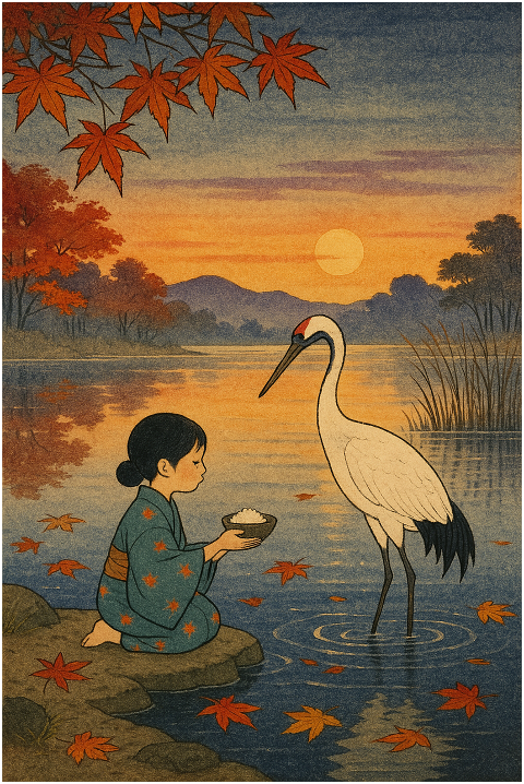 autumn-fall-sunset-lake-crane-9892750