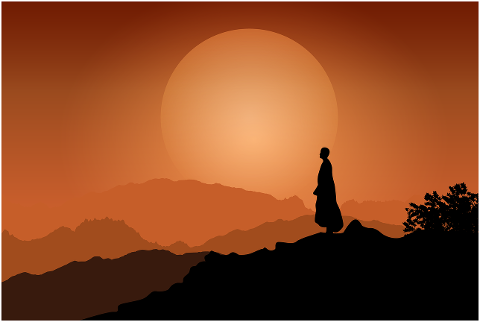 monk-sunset-peace-person-sky-6113501