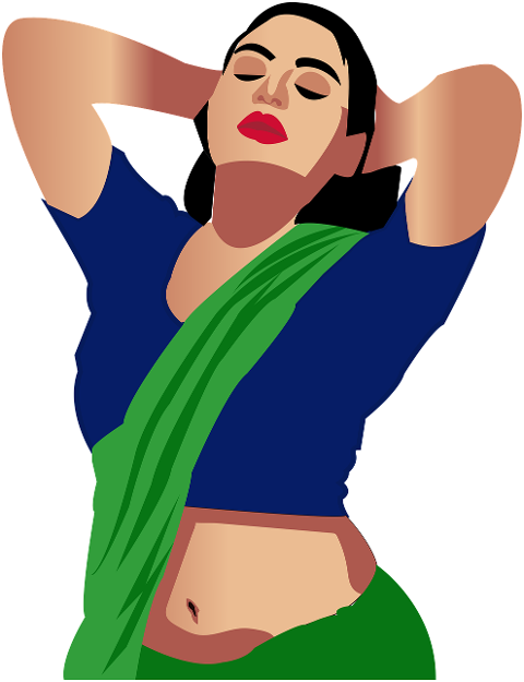 woman-cartoon-silhouette-saree-7246006