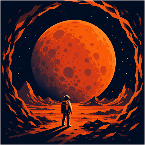 astronaut-red-moon-sci-fi-10264609