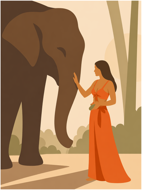 elephant-woman-natural-connection-10232337