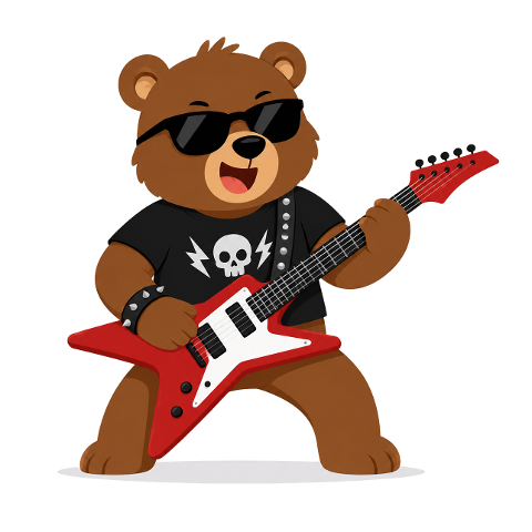 bear-electric-guitar-cartoon-10292815