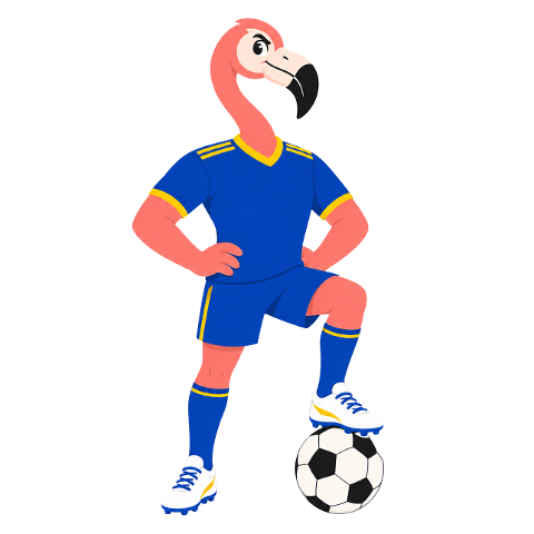 flamingo-football-mascot-soccer-10326301