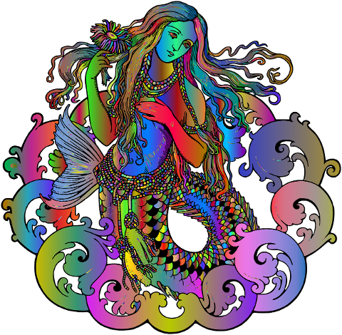 mermaid-ocean-sea-rainbow-creature-7156422