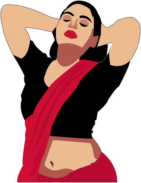 woman-cartoon-silhouette-saree-7246003