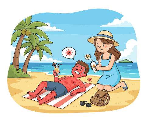 cartoon-beach-sunburn-man-9843062
