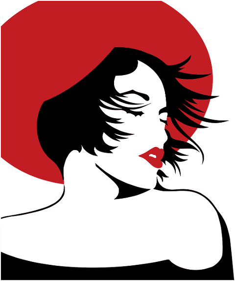 woman-red-hat-lips-young-drawing-7787069