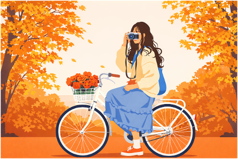 autumn-fall-woman-bicycle-10206627
