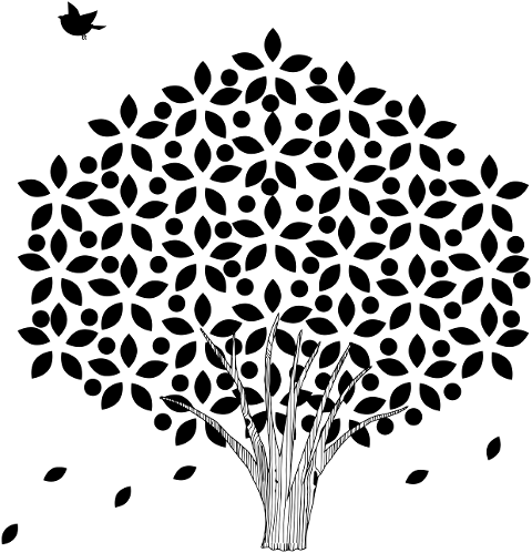 tree-leaves-silhouette-bird-6143964