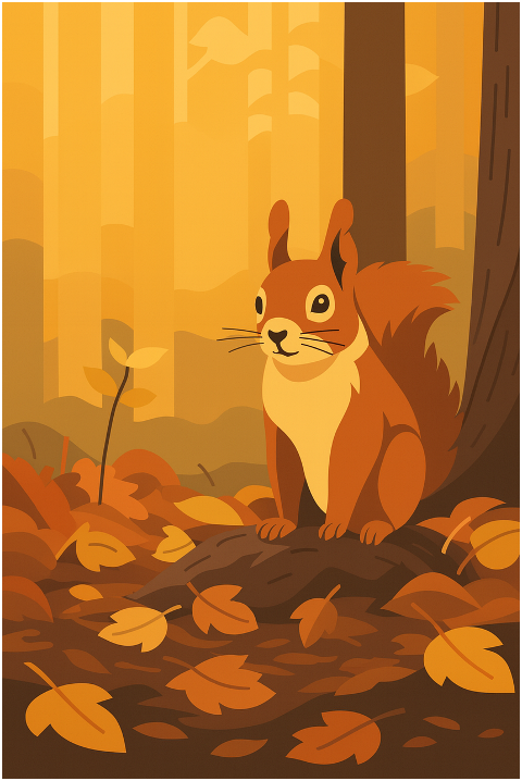 squirrel-autumn-forest-leaves-9913922