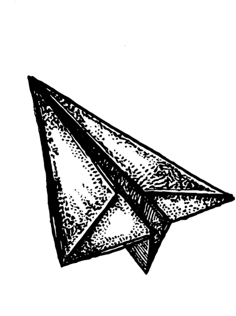 sketch-paper-plane-pointillism-art-6828495