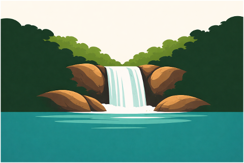 waterfall-minimal-nature-icon-10199986