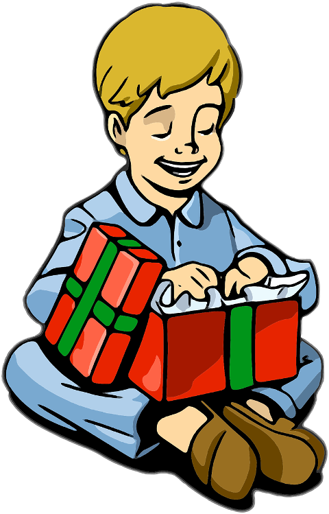 open-clipart-traced-present-child-7260700