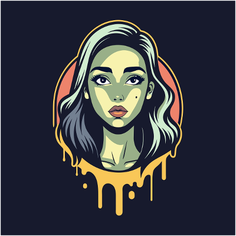 cool-woman-face-girl-logo-t-shirt-8592791