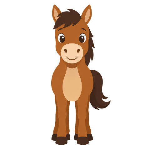 horse-brown-horse-cute-mascot-10362993