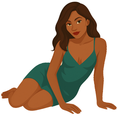 stylized-character-teal-dress-10005305