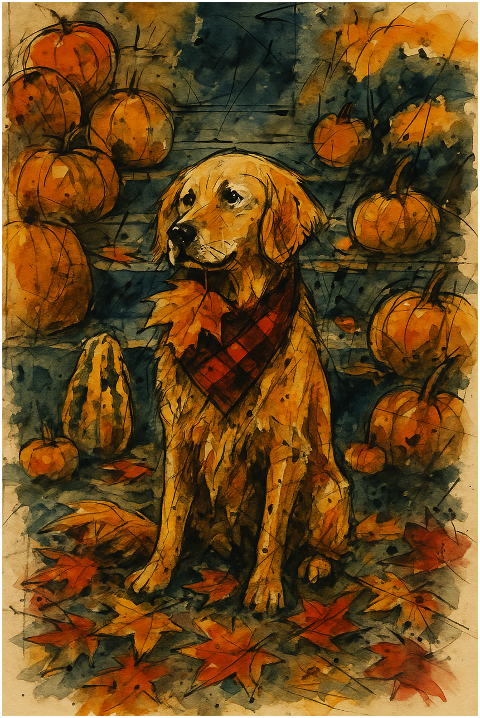 autumn-dog-watercolor-painting-9927621