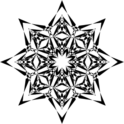 rosette-star-snowflake-line-art-7120172