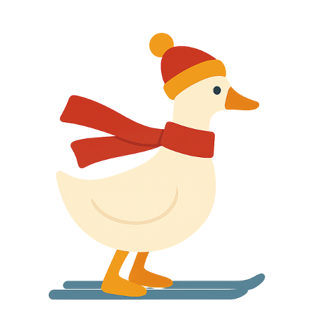 skiing-duck-winter-duckling-10014165