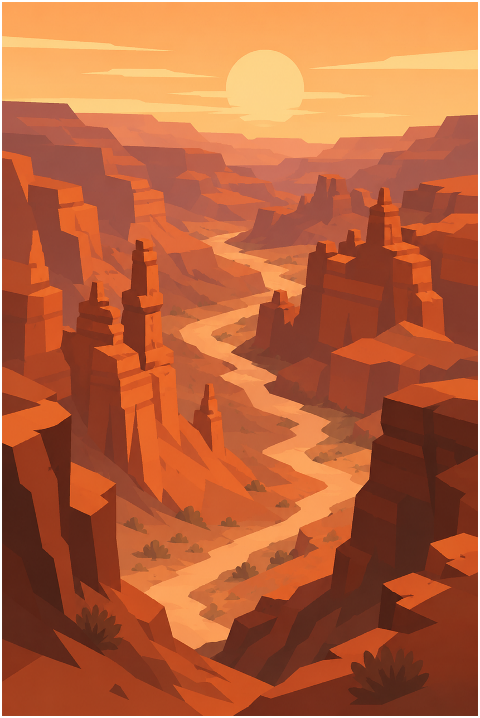 kazakh-canyon-desert-sunset-river-10283709