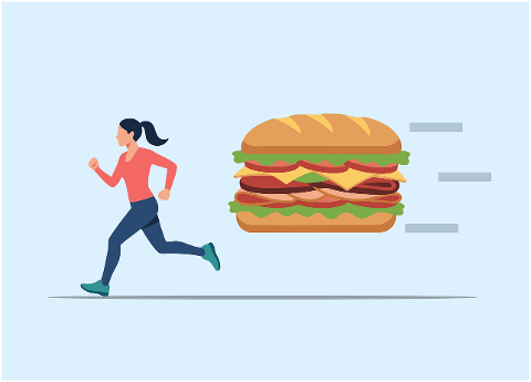 exercise-running-burger-cartoon-10263021