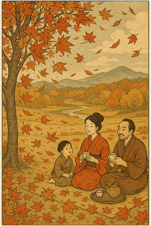 japan-family-tea-autumn-ukiyo-e-9868609
