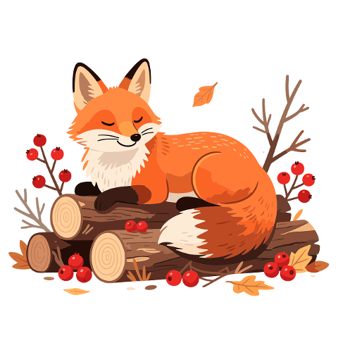 fox-sleeping-fox-autumn-forest-9948071