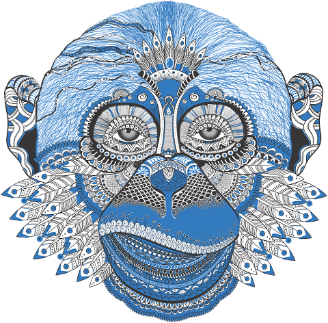 monkey-mandala-artwork-art-786858