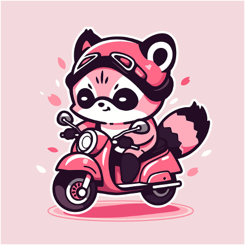 raccoon-animal-cartoon-bear-pink-7923990