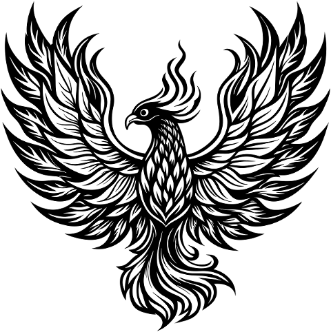 ai-generated-phoenix-line-art-bird-8906964
