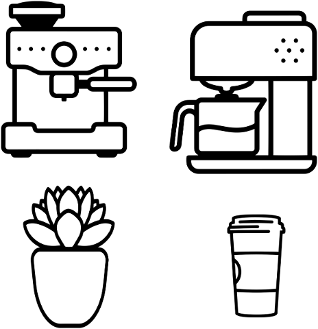 line-art-coffee-maker-coffee-plant-4906366