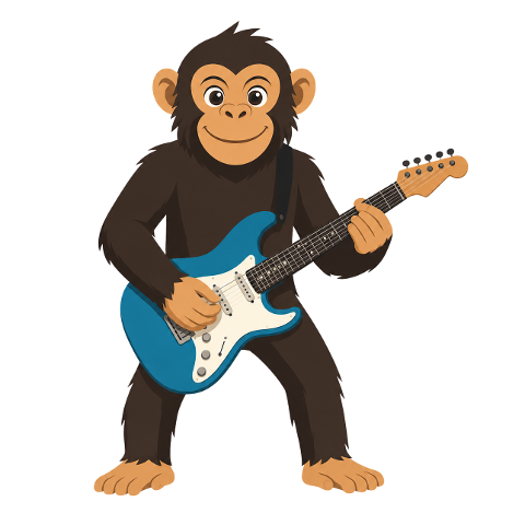 monkey-chimpanzee-electric-guitar-10356405