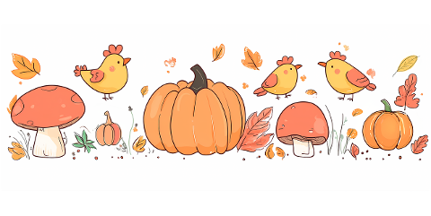 ai-generated-pumpkins-birds-8991435