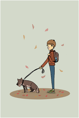 dog-human-man-walking-fall-4627679