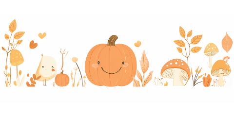 pumpkin-autumn-birds-mushrooms-8991436