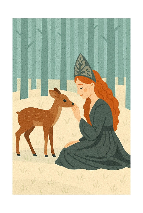 woman-person-deer-fawn-forest-9958661