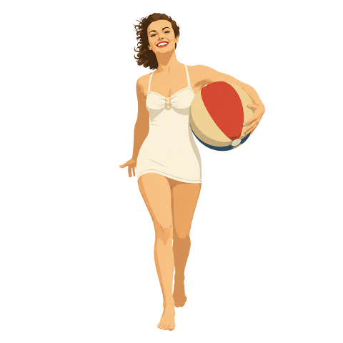 woman-sandy-beach-beach-ball-10377554