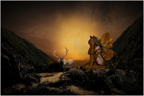 fairy-elk-fantasy-mountains-valley-6260481