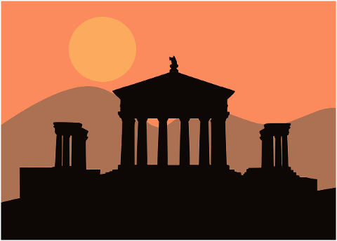 ancient-temple-silhouette-sunset-9275705
